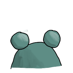 a clay bean with little round ears