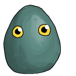 a clay bean with more complex eyes