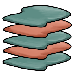 several colors of flat clay