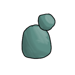 two bits of clay, joined.
