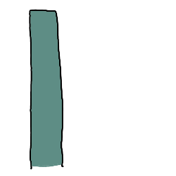 a strip of clay